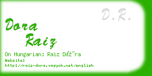 dora raiz business card